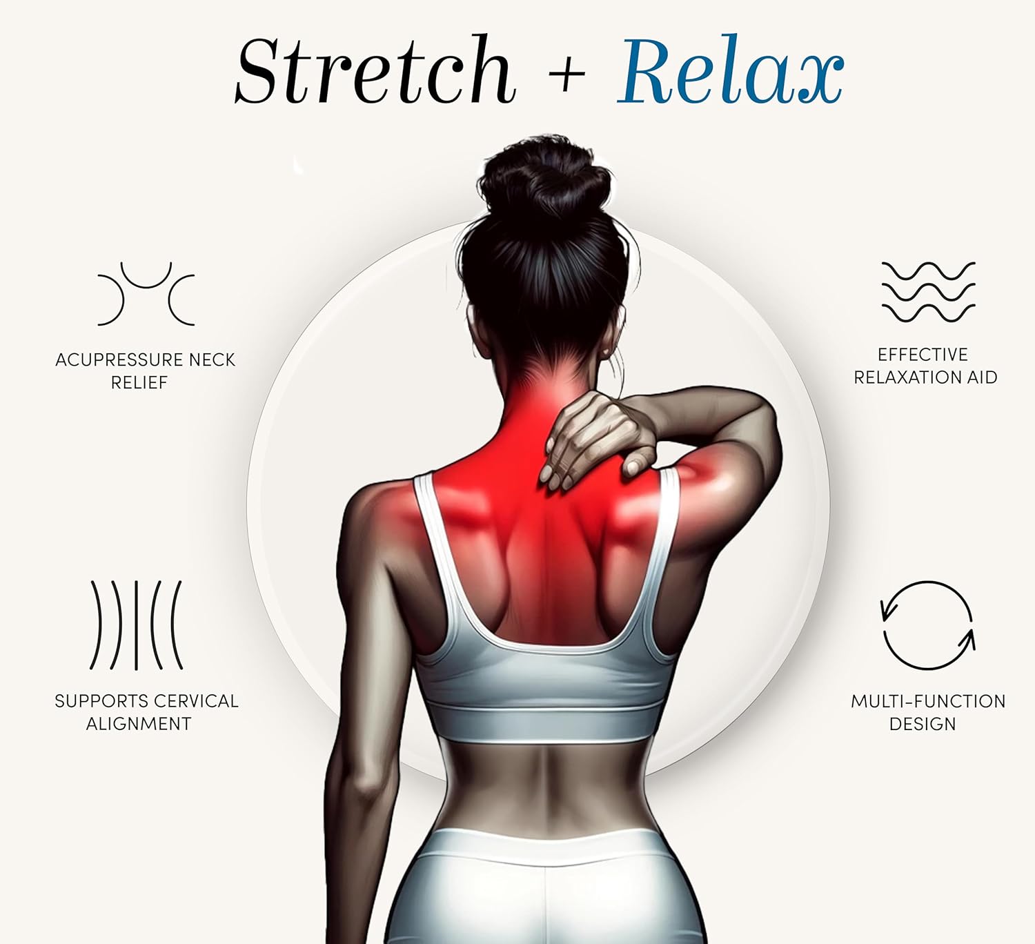 Halo Neck Stretch Pillow Supportive Cervical Comfort for Pain Relief, Posture Alignment, and Stress Reduction - Image 7