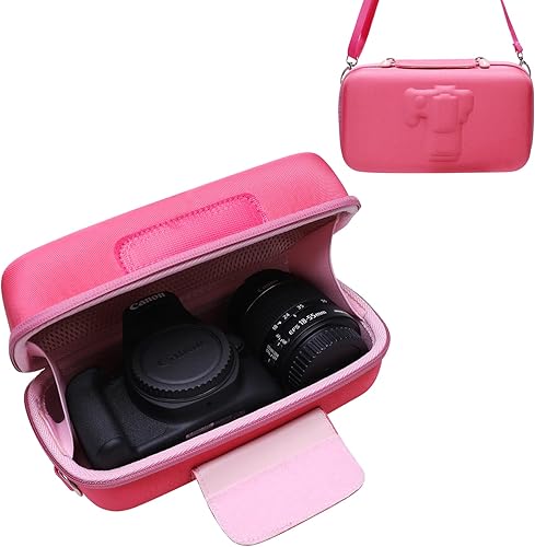 LTGEM Estuche para cámara para Canon EOS Rebel T7  R50  R100  R50 V  T6  R8  R10  RP  SL3  R5  T100 DSLR SLR y lente de 18-55mm18-45mm con correa