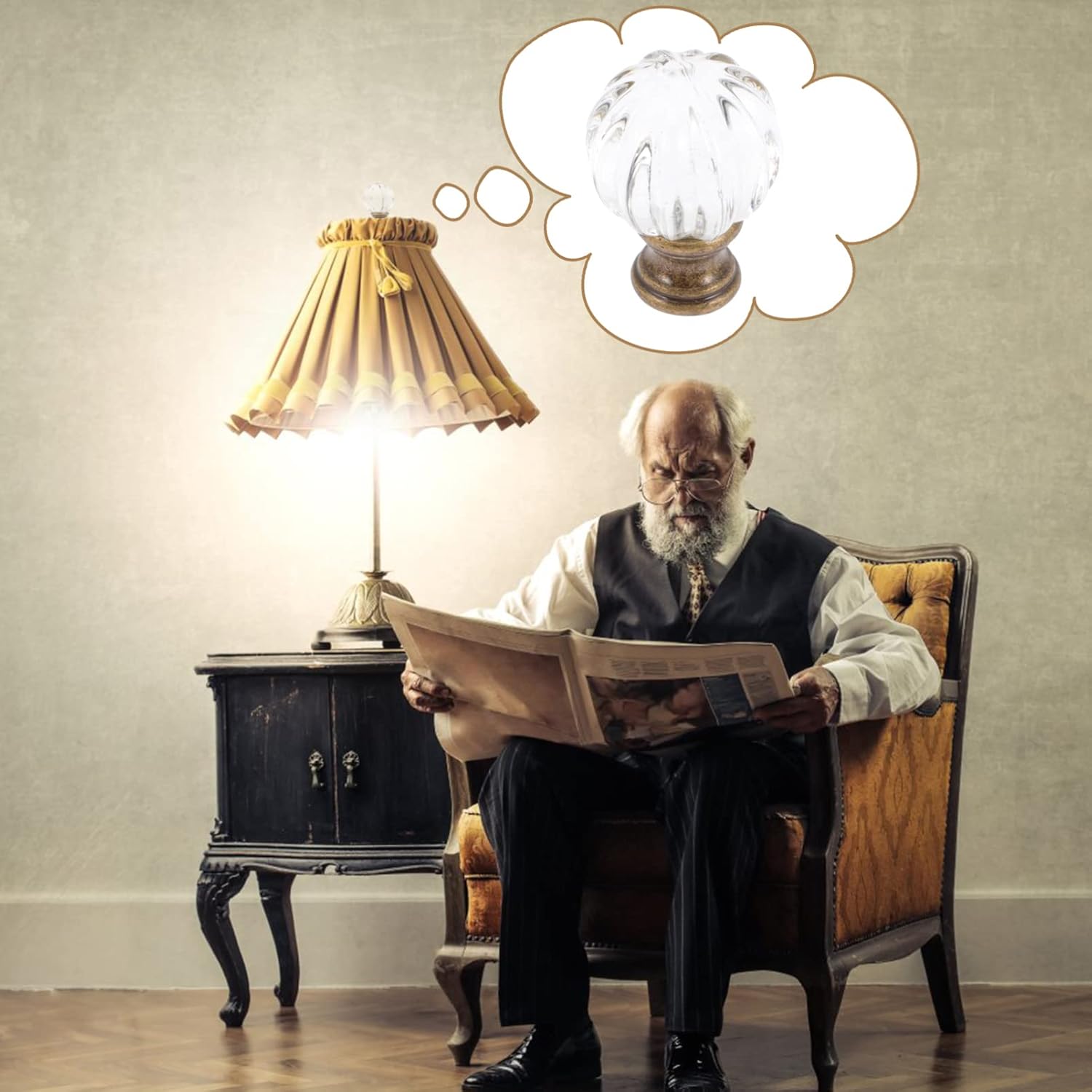 Uonlytech Glass Lamp Shade of 2 Lamp Finials, Pumpkin Crystal Glass Lamp Finial lamp finials Screw knob lamp Finial for lamp Shade Shaped Glass Ceiling Decor