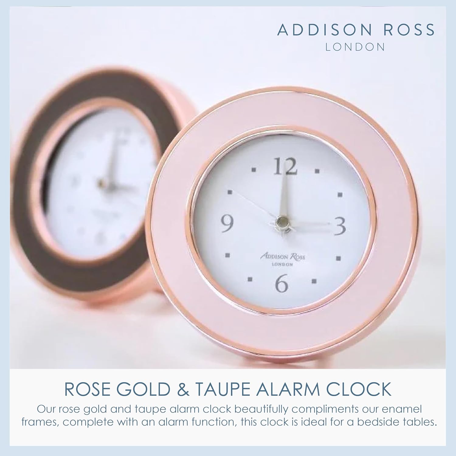 Pink & Rose Gold Alarm Clock by Addison Ross
