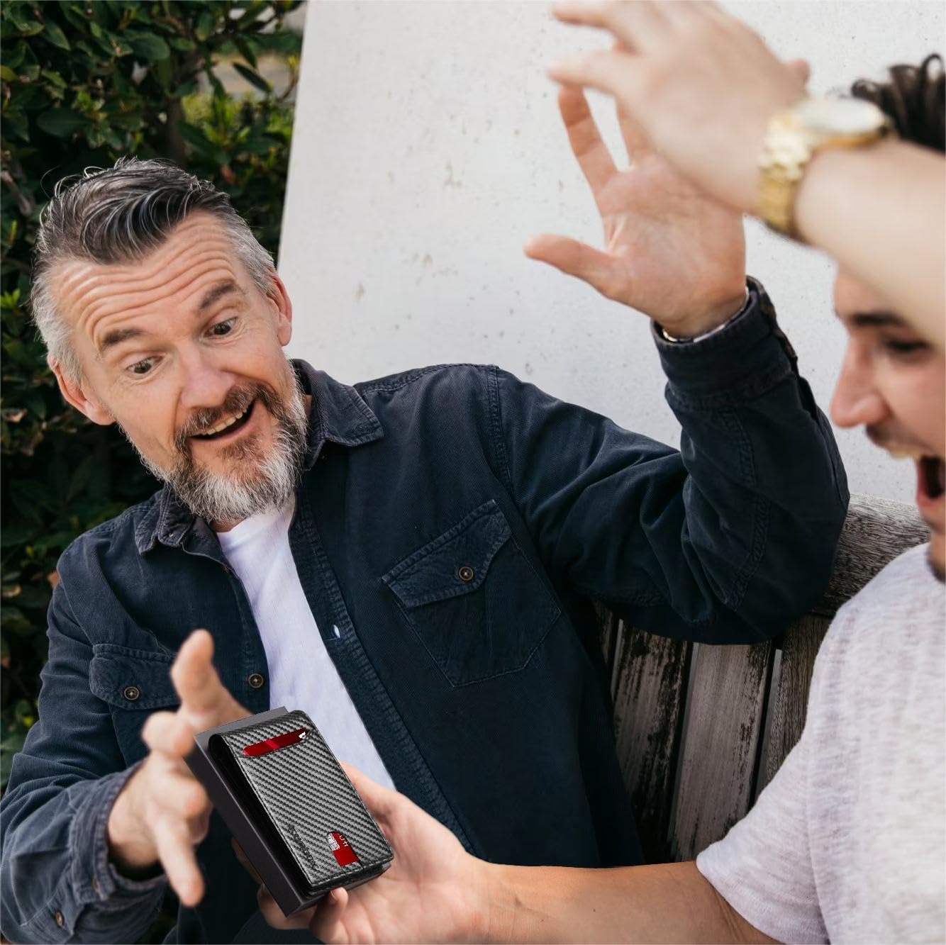 RUNBOX Wallet for Men Slim 11 Credit Card Holder Slots Leather RFID Blocking Small Thin Men's Wallet Bifold Minimalist Front Pocket Large Capacity Gift Box - Image 6