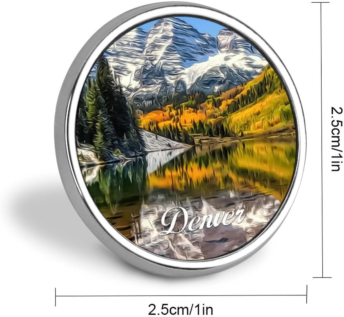 Enamel Pins Pieces Denver Landscape Lapel Pin Hometown City Scene Jean Buttons Cityscape City State Badge Pins Novelty City Skyline Visitor Souvenir Backpack Pins For Men Women Cloth Hat
