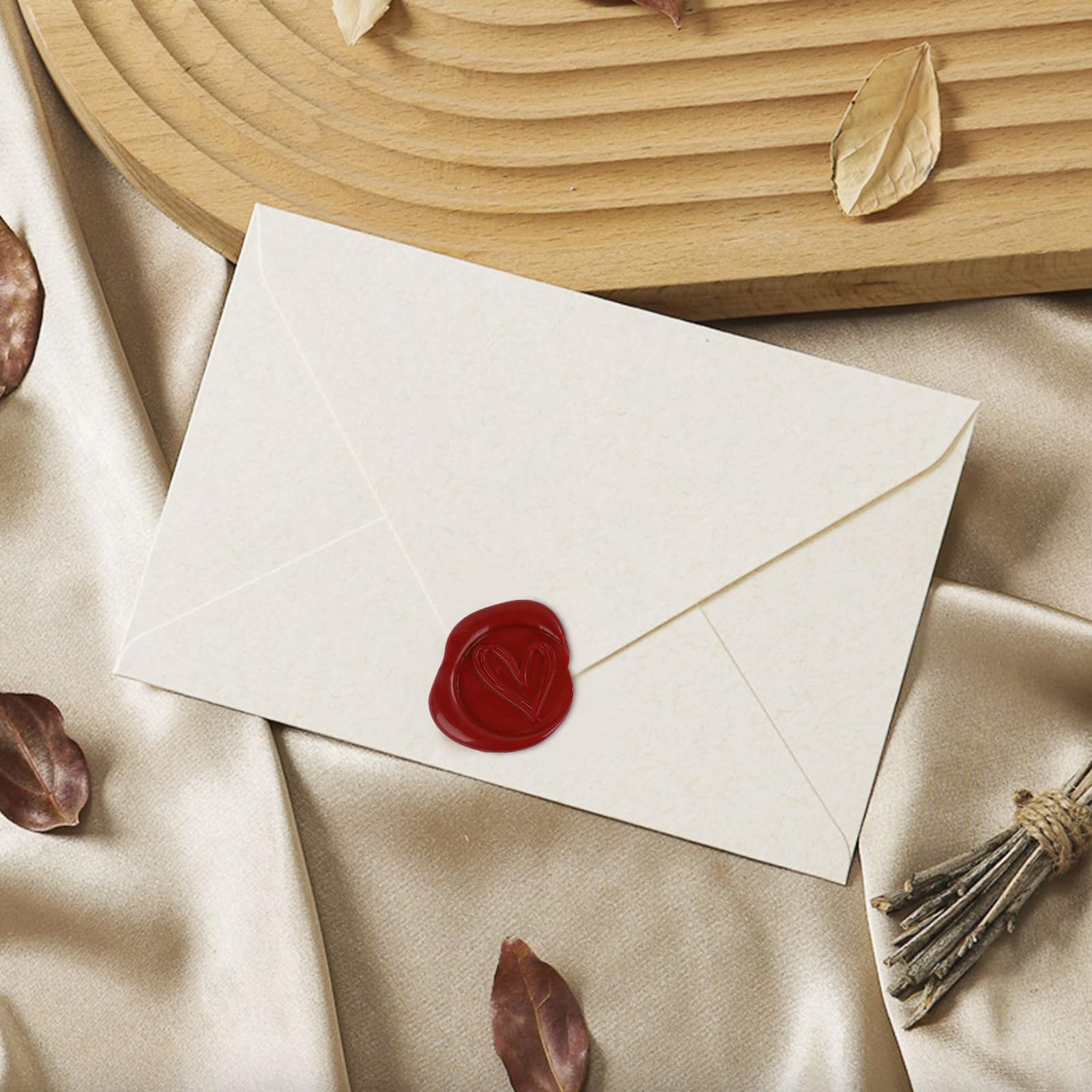 Set de Cire à Cacheter 300 Pièces Rouge Vintage pour Enveloppes et Invitations