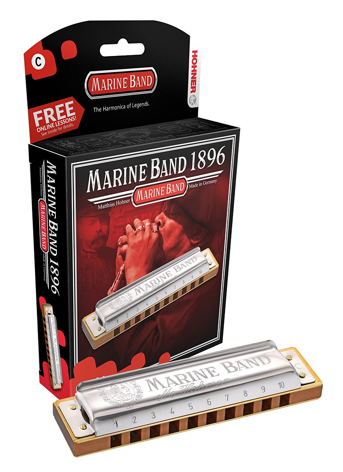 Hohner Marine Band 1896 Harmonica D Major - M1896036X