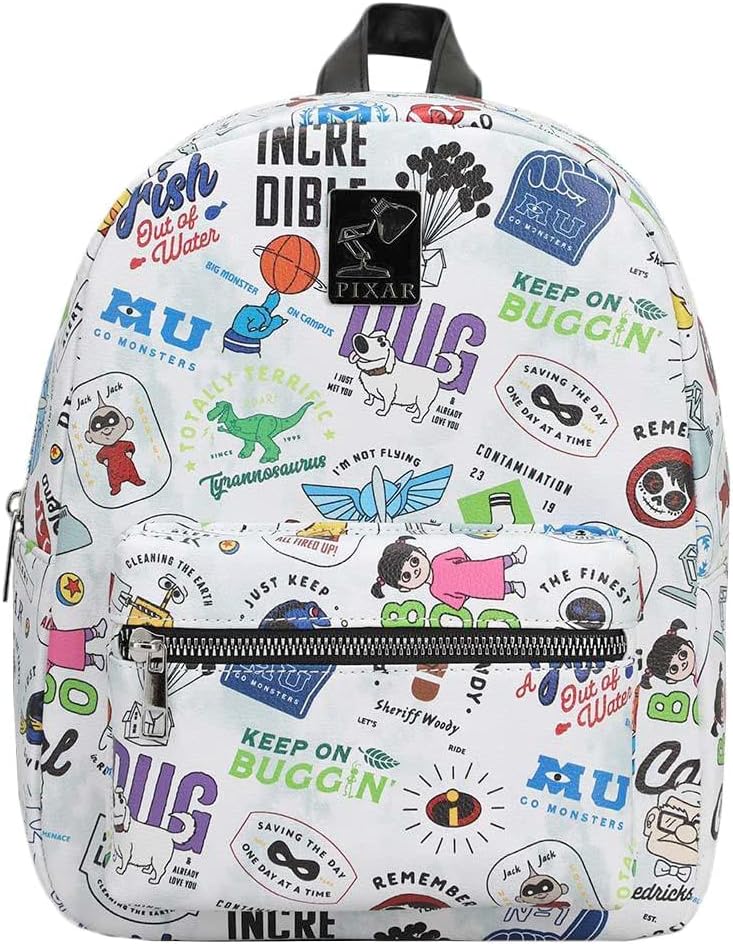 Bioworld Pixar Animated Movie Characters Toss Print Mini Backpack
