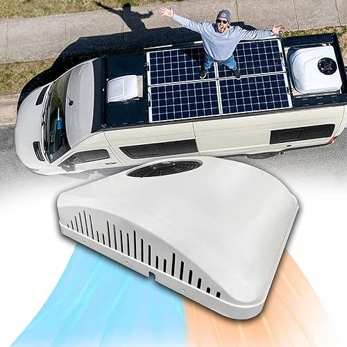 RV Rooftop Air Conditioner w/Heat 12 Volt, Campervan Rooftop AC