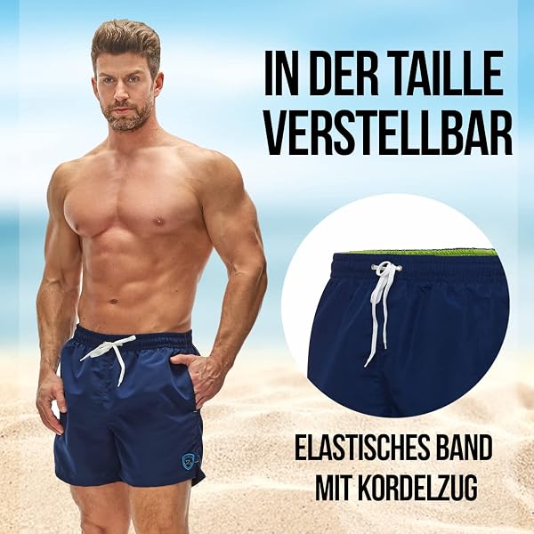 Zagano Costume da bagno da uomo e ragazzo, pantaloncini corti da nuoto, sportivi, a rapida asciugatura, nelle taglie S-6XL, prodotto in Europa - 4