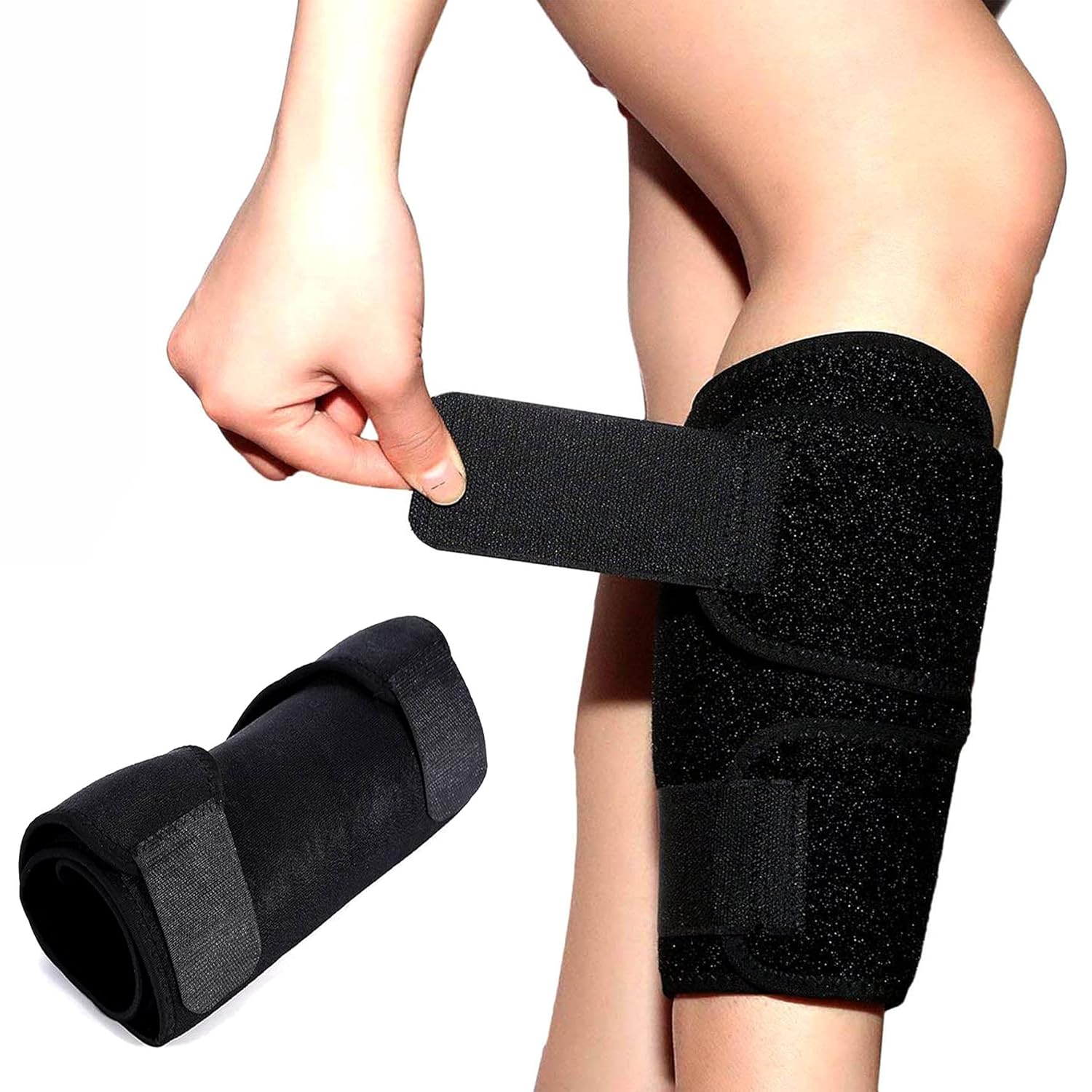 PEE Knee Thigh Calf Brace Support Adjustable ,Brace Knee Pain, Relief
