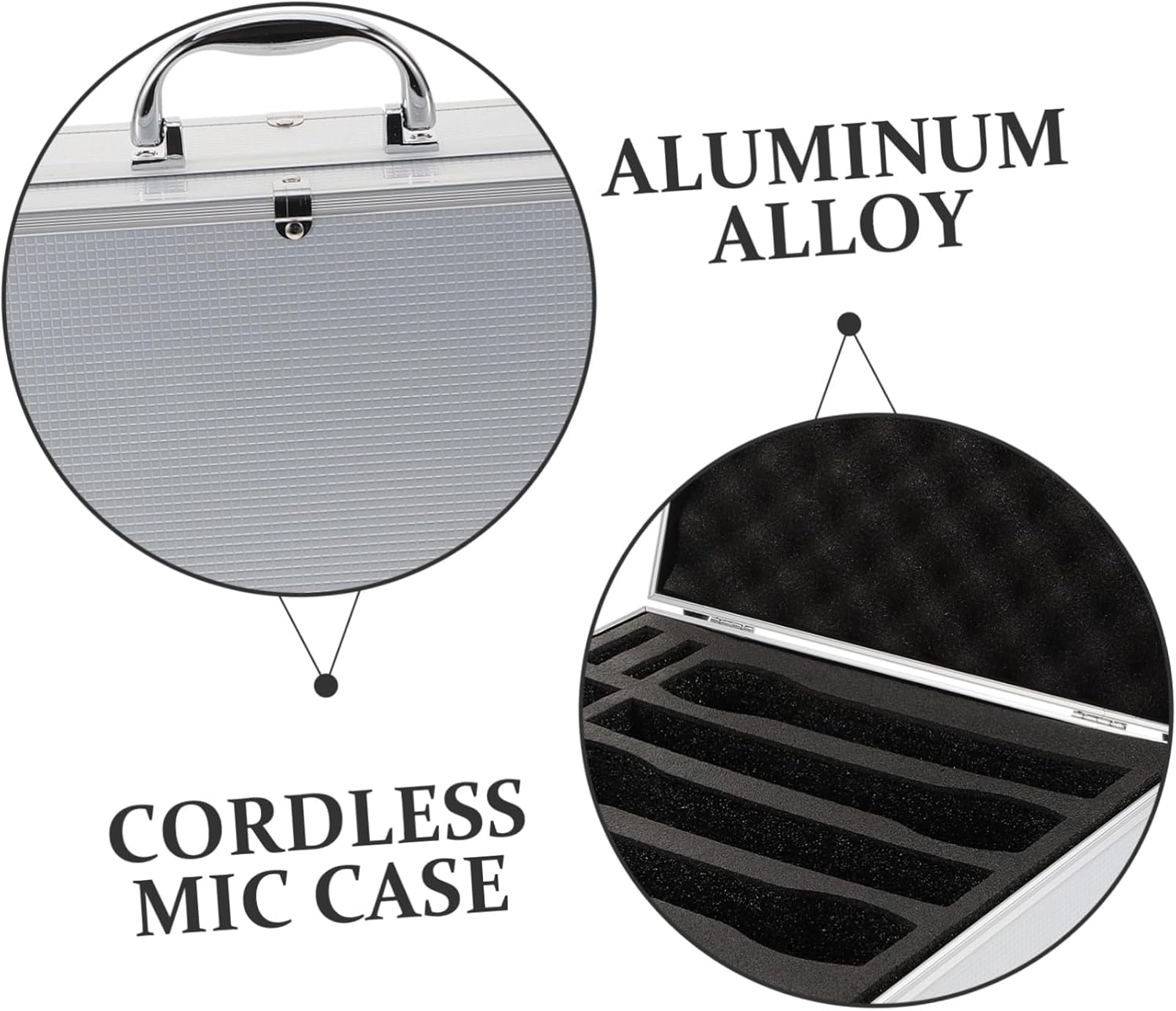 Vaguelly Mic Protective Case for Microphone Carrying Case Handle Hard Box for Travel Storage Organized Accessories