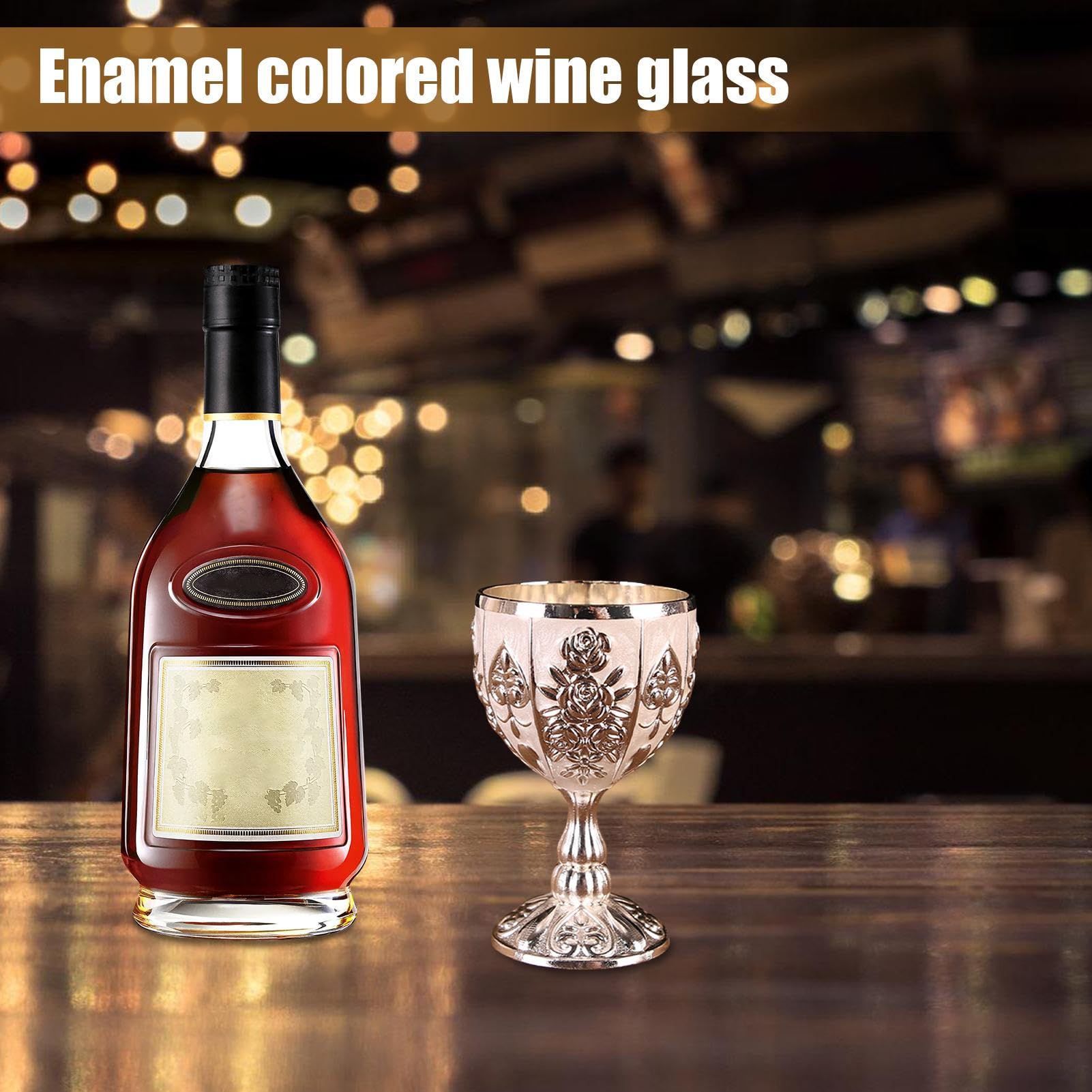 Coupe à Pied En Alliage Zinc – Verre à Vin Décoratif 30 Ml | Design Citrouille Rétro | Cadeau Mariage, Bar, Maison