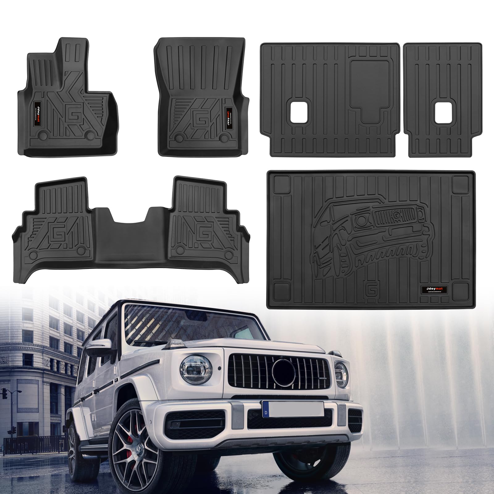 Photo 1 of Jdeymat TPE Rubber Floor Mats for 2019-2025 Mercedes-Benz G Class