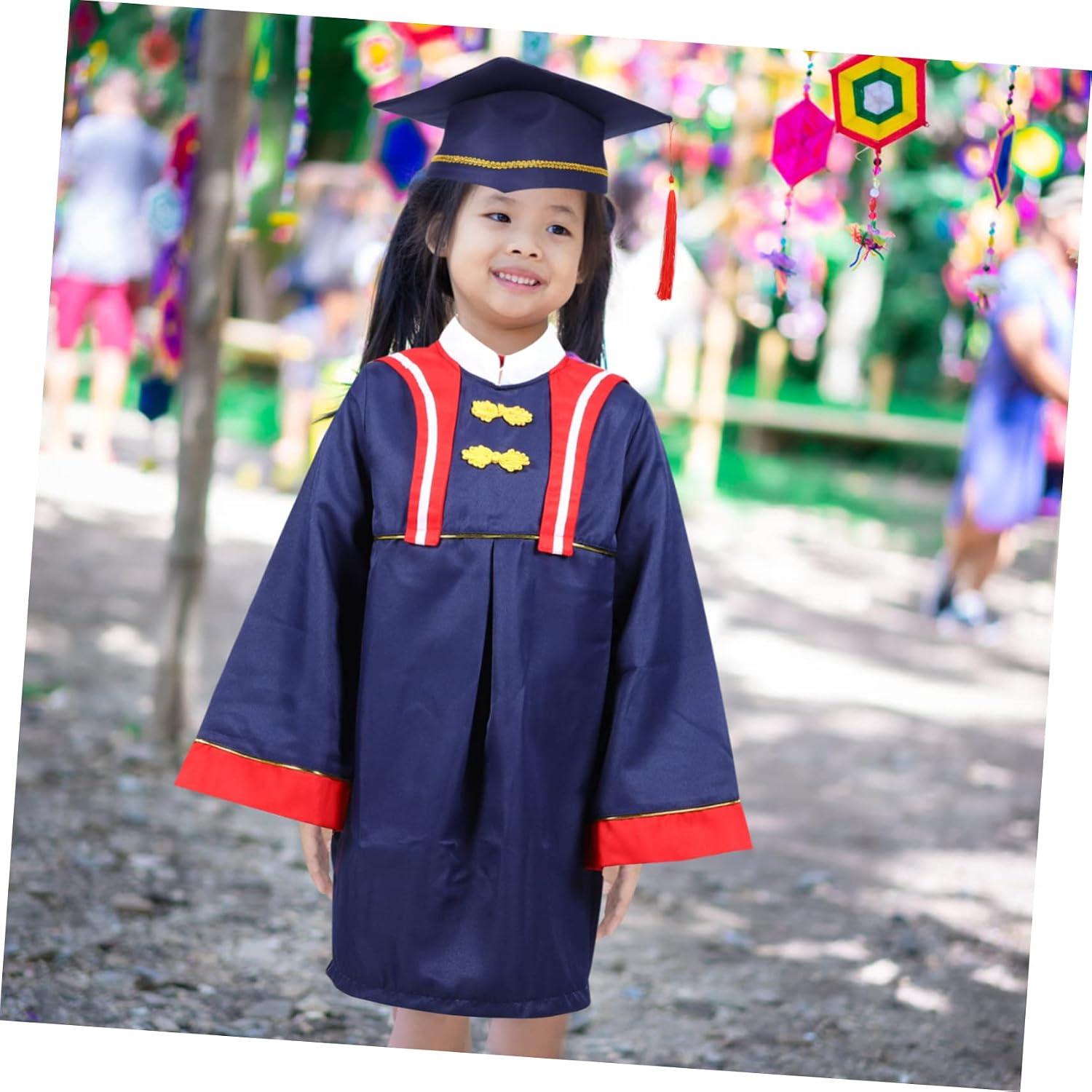 1 Set Boy Graduation Gown with Cap Preschool Academic Outfit for Height Durable and Lightweight Graduation Celebration Dress