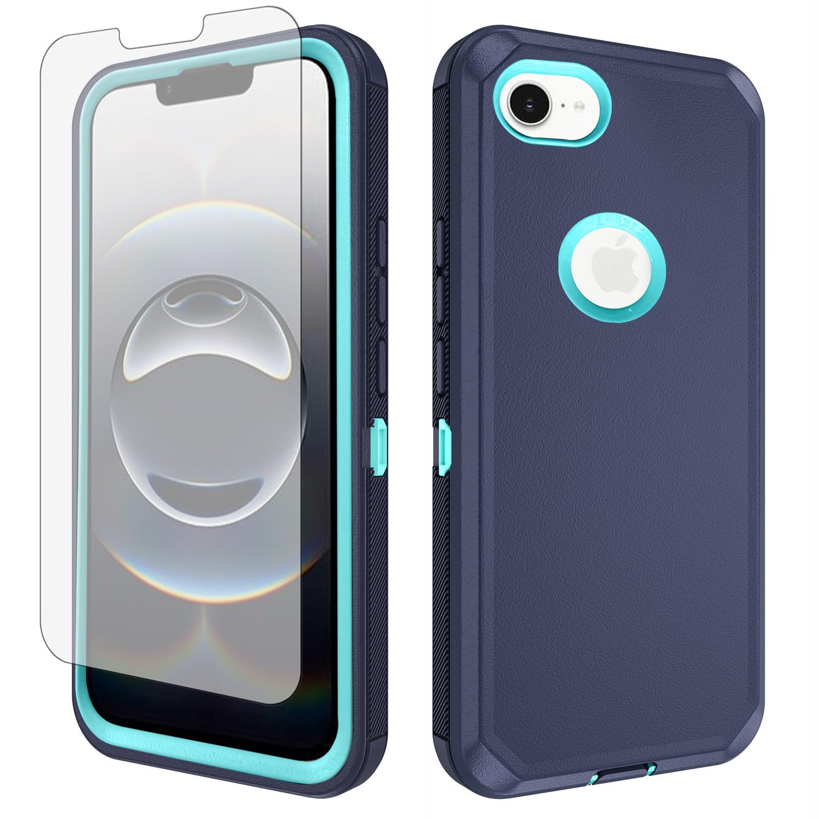 Coque iPhone 16e antichoc Asuwish avec protection écran bleu - 8