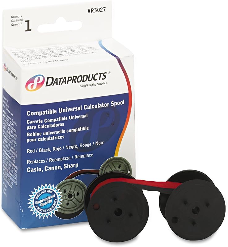 R3027 Compatible Ribbon - Universal Calculator Spool C Wind Black/Red Nylon Ribbon (OEM# 19-2076-891)