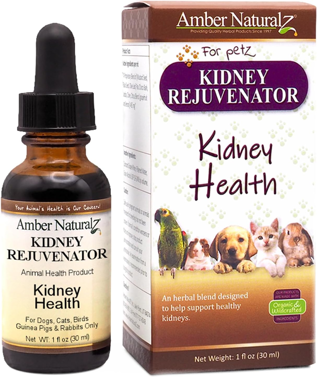 AMBER NATURALZ - Kidney REJUVENATOR - Kidney Health - for Petz - 1 Ounce