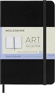 Moleskine Art Sketchbook Hard Cover Pocket 3.5" x 5.5" Blank Black 80 Pages - Premium Artist Notebook