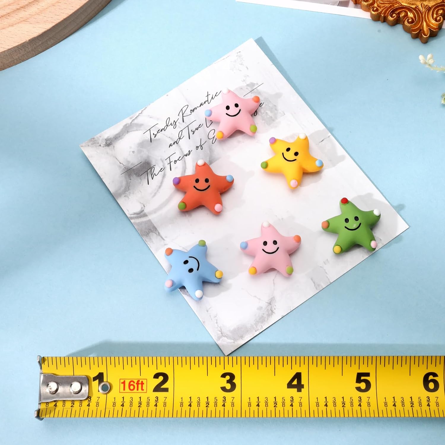 rhinocats 20pcs Fridge Magnets, Locker Decor, Cute Starfish Decorative Magnets for Refrigerator Whiteboard Home Office image 4