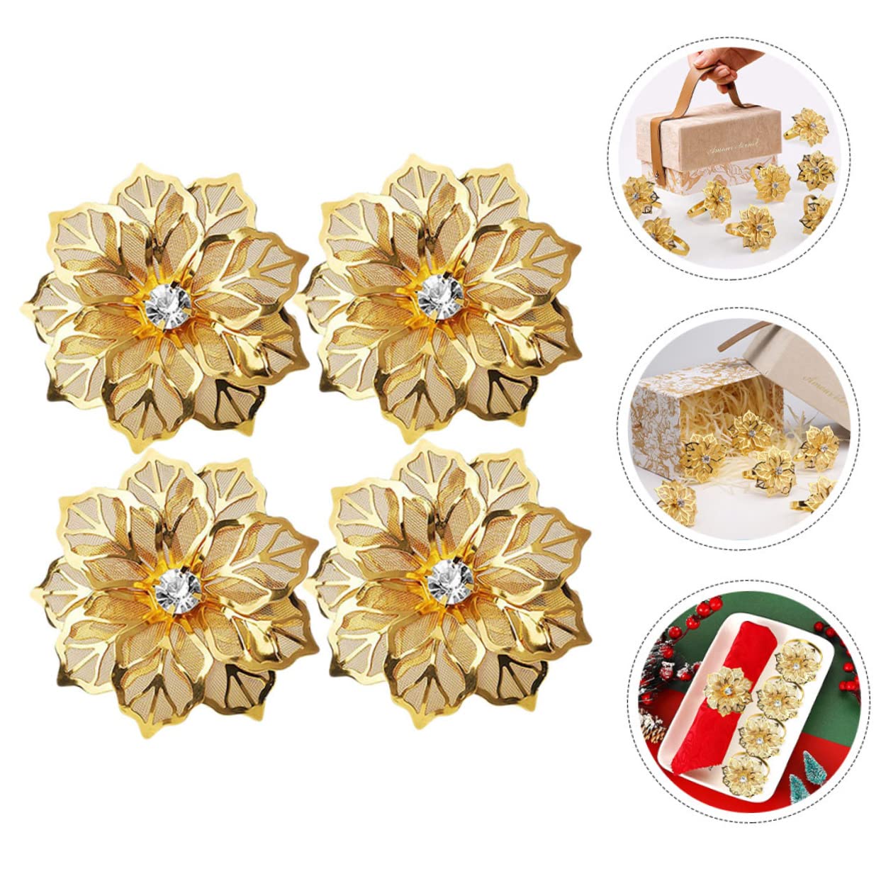PRETYZOOM 20pezzi Anello Portatovaglioli Inossidabile Per Matrimonio e Feste Elegante Fibbia Per Tovaglioli Dorata Perfetta Per Decorazioni Di Tavola e Occasioni Speciali
