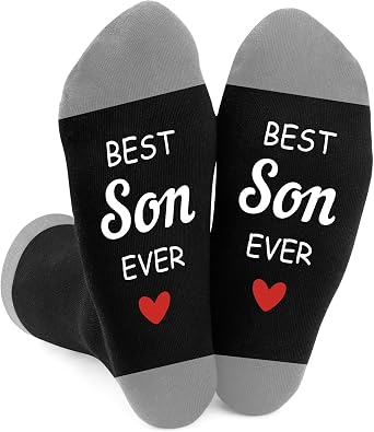 Gifts for Son Christmas Xmas from Mom and Dad Birthday Fathers Day Graduation Valentines Valentines Mother to Son Gifts,Stocking Stuffers for Sons,Funny Novelty Socks Fathers Day