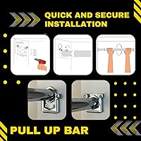 Vista 6 de DreamGYM Barra de dominadas para puerta - Barra de barbilla - Barra de apoyo oscilante