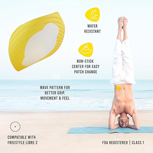 Miniatura 8 de Not Just A Patch CGM Parches de sensor para sensores libres y Medtronic (paquete de 20)  Resistente al agua y duradero durante 10-14 días  Cubiertas