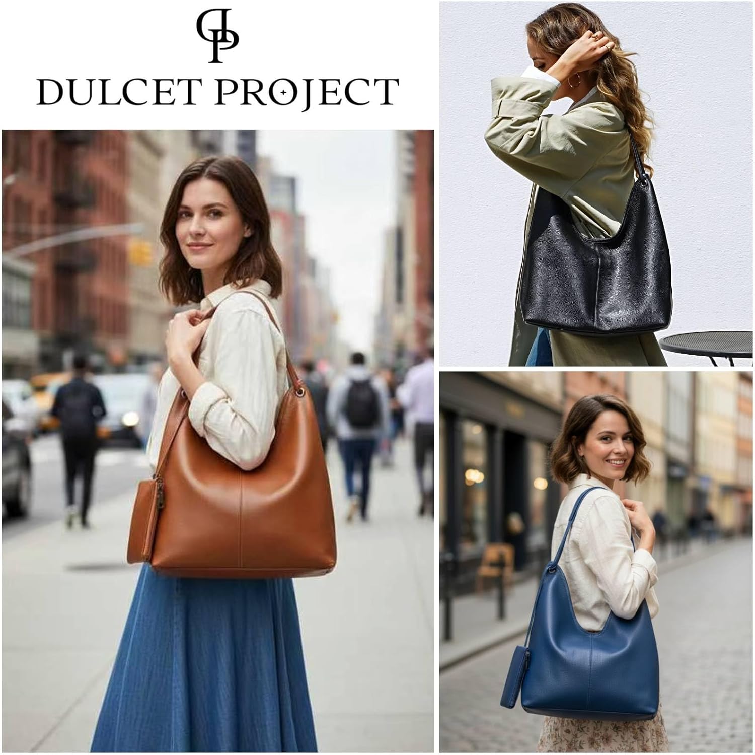 Genuine Leather Purses for Women Large Hobo Shoulder Bag Slouchy Handbag for Work, Shopping and Everyday Use - Image 2