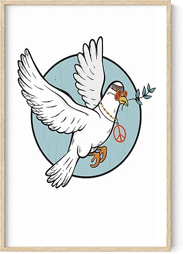 Miniatura 37 de HAUS AND HUES Pósteres Groovy - Arte de pared retro de los años 70, decoración de habitación hippie, carteles trippy para dormitorio, póster Rays