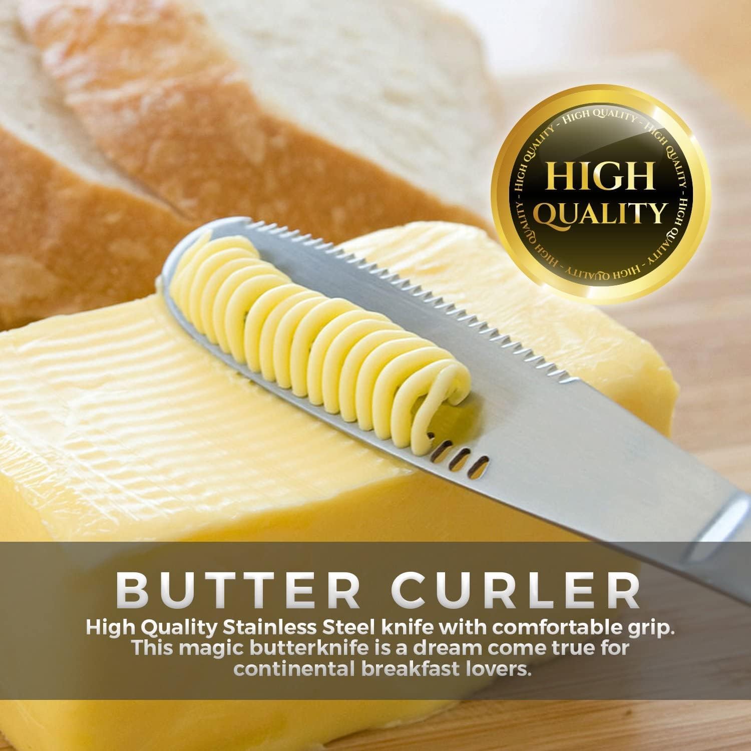 Simple preading Stainless Steel Butter Spreader knife, Butter Knife - 3 in 1 Kitchen Gadgets 2 knifes