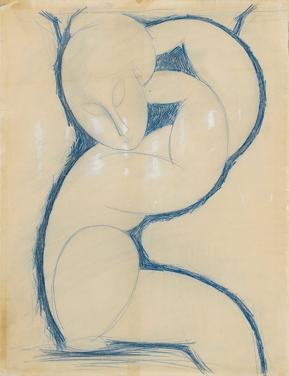 Amedeo Modigliani Caryatid œuvre d'art encadrée émotion pure