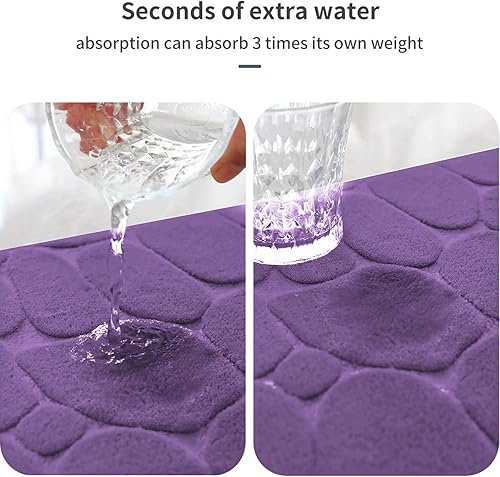 Miniatura 4 de YIHOUSE Alfombra de pasillo de espuma viscoelástica, tapetes de baño de adoquines, superabsorbentes de agua, lavables a máquina, para pasillo,