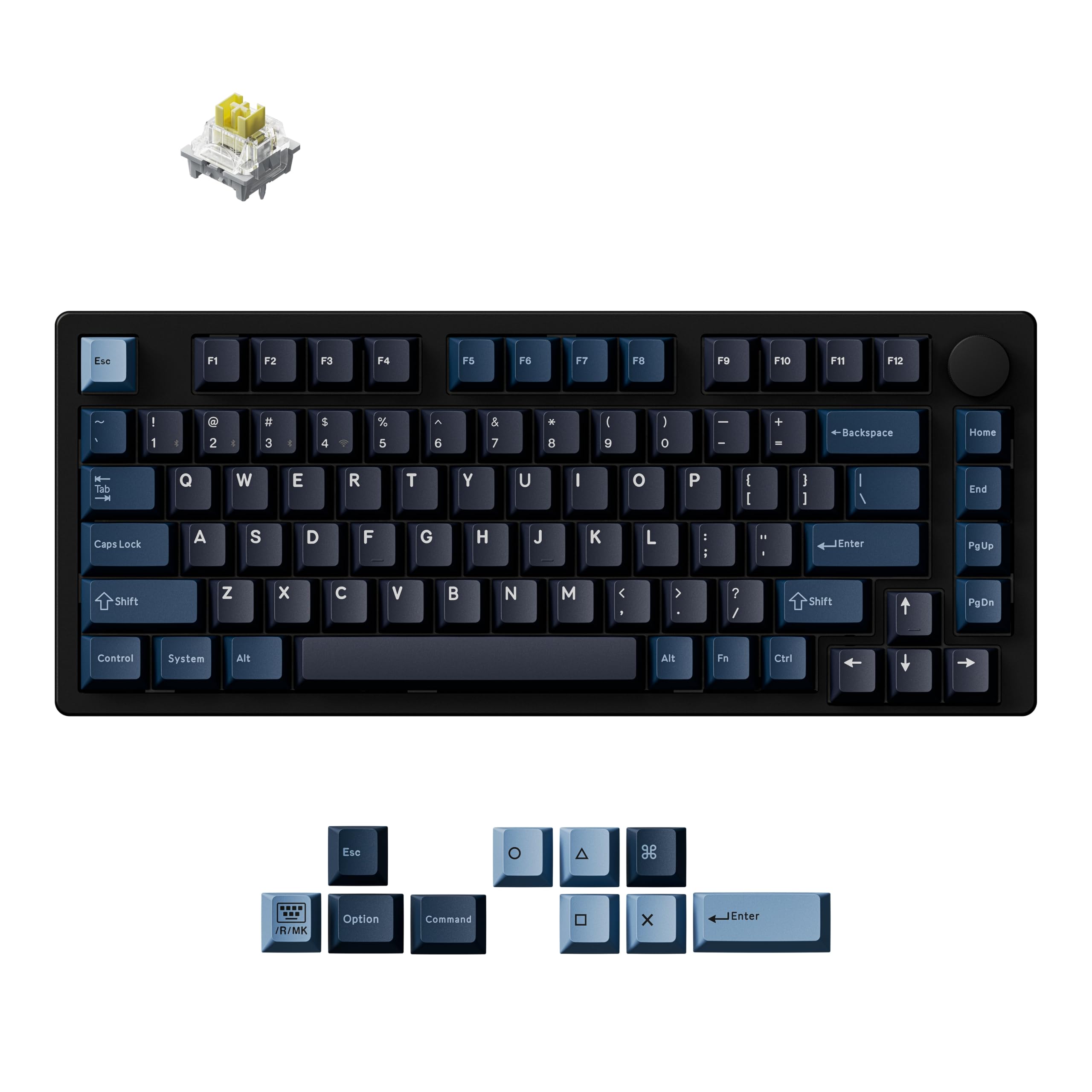 Keychron J10 Ultra 8K Wireless Custom Mechanical Keyboard, Full Aluminum | 75% Layout, 80…