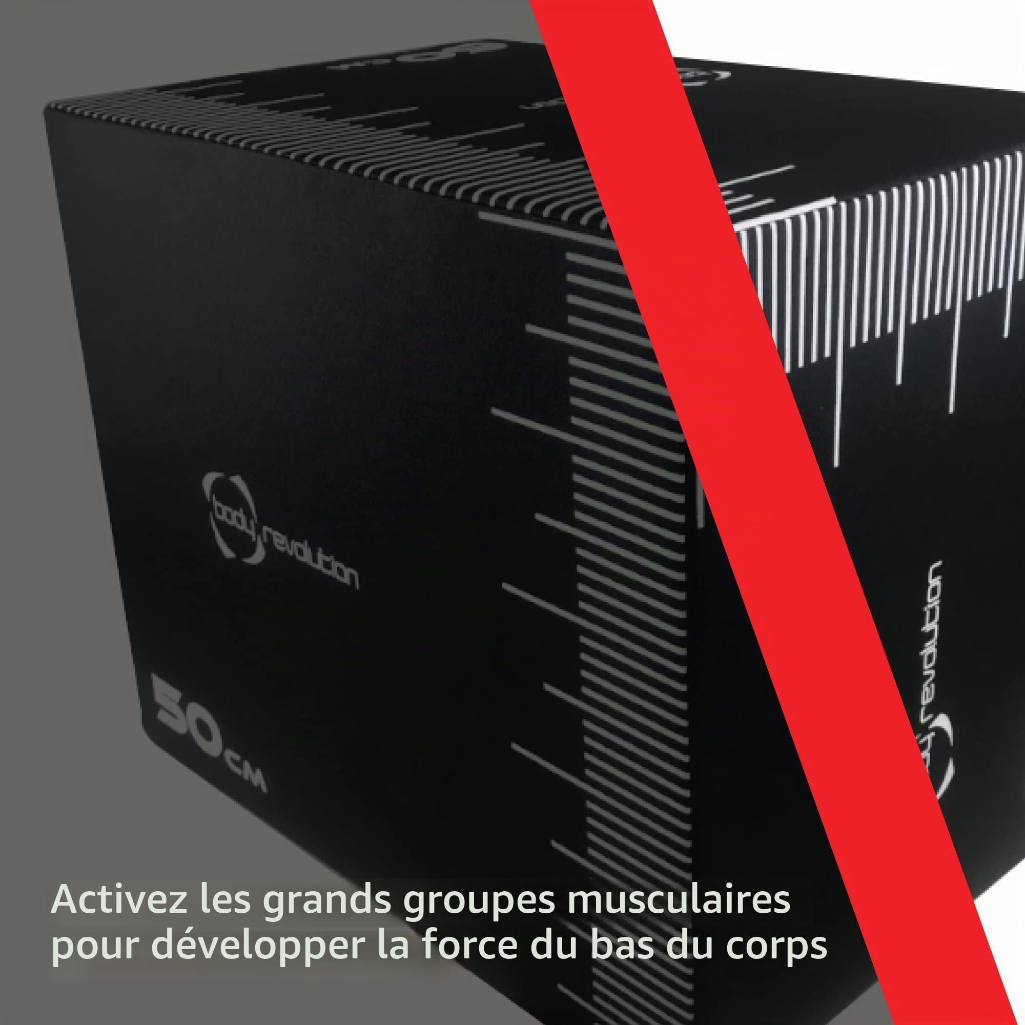 Body Revolution Plyo Box –Box Jump 3 en 1 en Mousse Souple - Boîte de Saut pour l'aérobic et la Gymnastique avec 3 Niveaux de Hauteur en Vertical et Horizontal