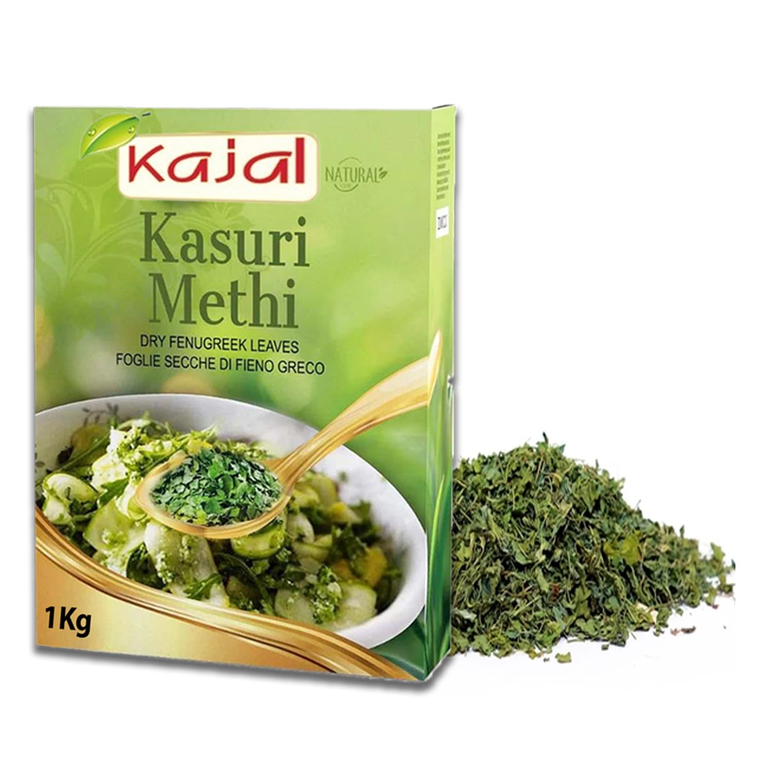 Kasuri Methi Getrocknete Bockshornkleeblätter ((1 Kilogramm), (Pack of 1))