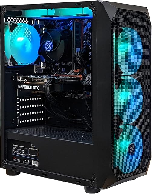 XUM Gaming PC Desktop Computer: i7-3770 3.4GHz / 16GB RAM/GTX 1650 4GB / NVMe M.2 256GB SSD / 1TB HDD / 500W 80+ PSU/COMMANDO ARGB CASE / 600Mbps WiFi/Windows 10