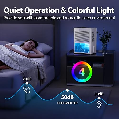 Miniatura 6 de FreAire Deshumidificador para el hogar, tanque de agua de 88 onzas, (hasta 650 pies cuadrados), deshumidificadores para sótano, baño, dormitorio,