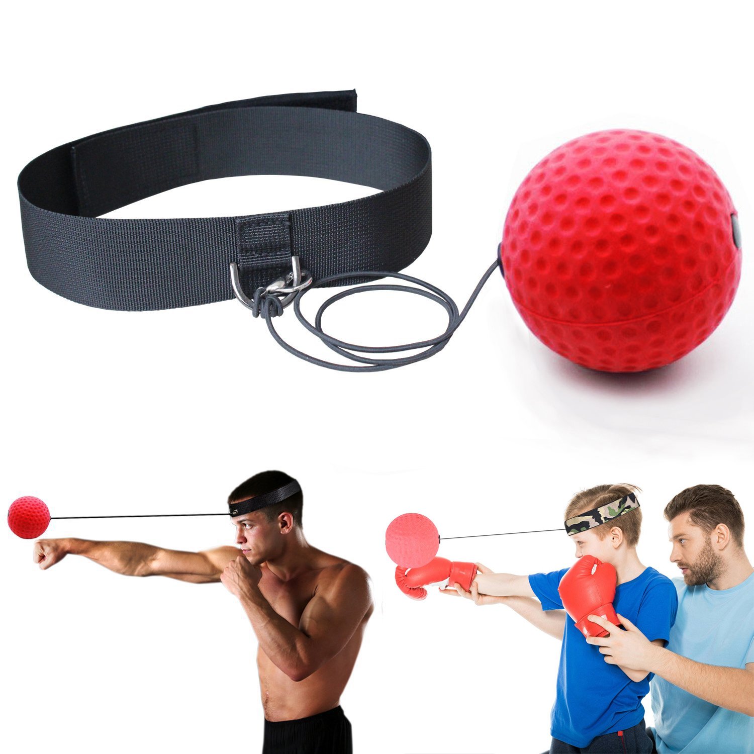 Amazon | GRACETOP Boxing Ball Boxing Reflex Ball training hand eye