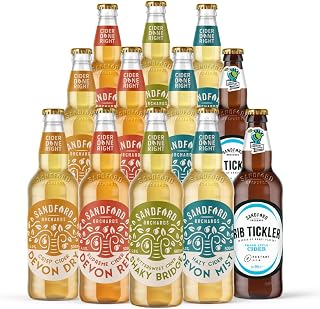 Sandford Orchards Devon Cider Taster Set ∣ Mixed Pack of the Finest British Apple Cider 12x 0.5L