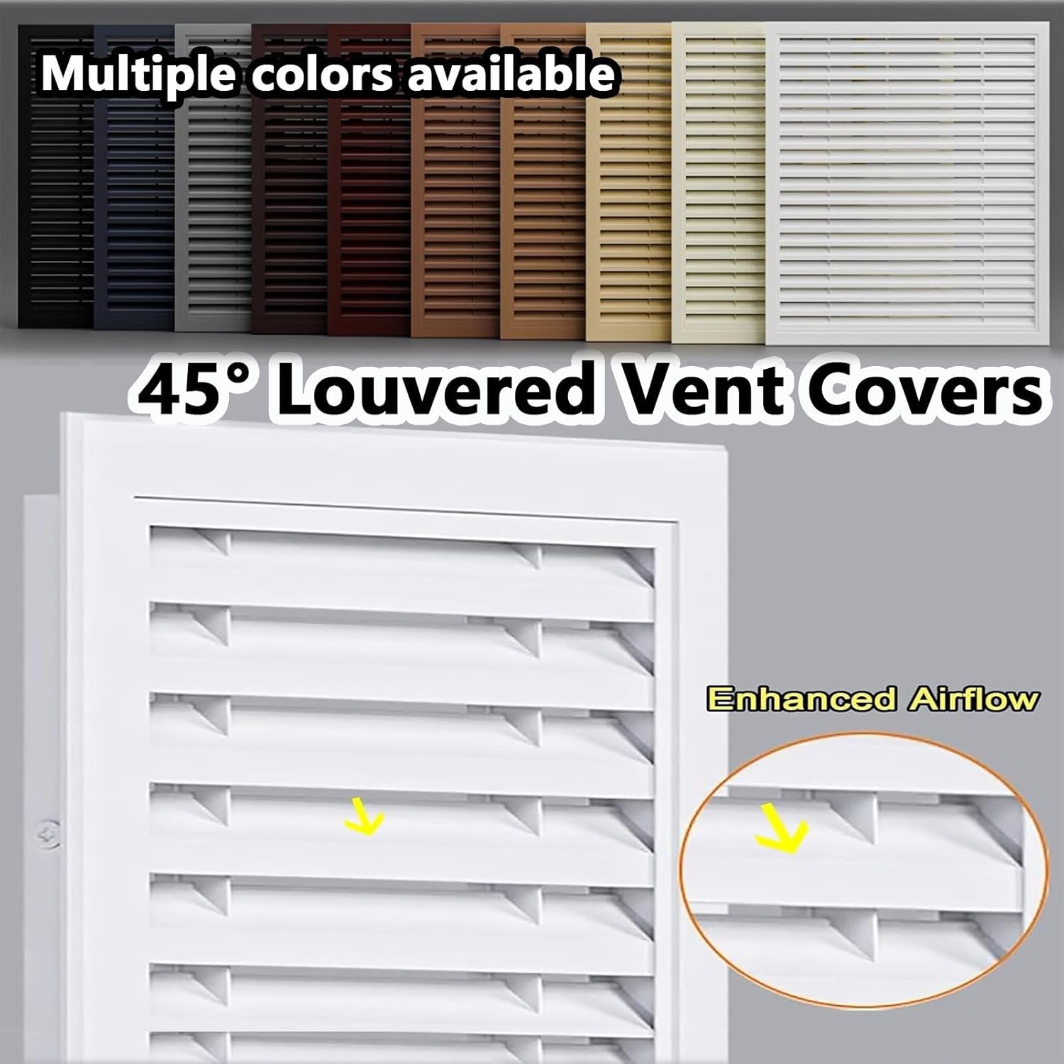 12 x 22 Inch (Duct Opening) Air Vent Cover for Wall or Ceiling, Modern AC Vent Cover, Decorative White Aluminum Return Air Grille