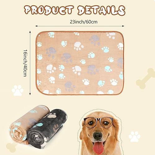 Miniatura 10 de YUEPET Mantas impermeables para perros, paquete de 2 mantas lavables para perros para la cama, sofá, protector de forro polar de franela para