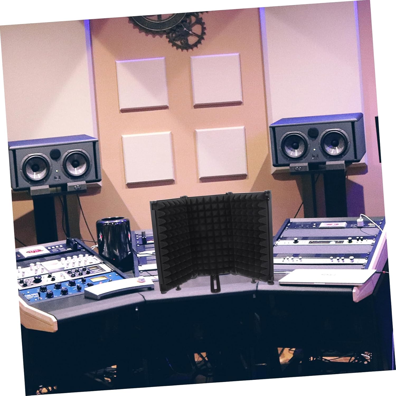 1set Shaped Microphone Cover Panels for Noise Reduction and Wind for Home Recording and Studio Use