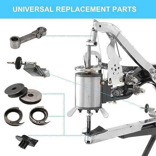 Miniatura 3 de IRONWALLS Kit de accesorios para máquina de coser de cuero, 7 piezas de repuesto de máquina de reparación de zapatos manual universal de zapato,