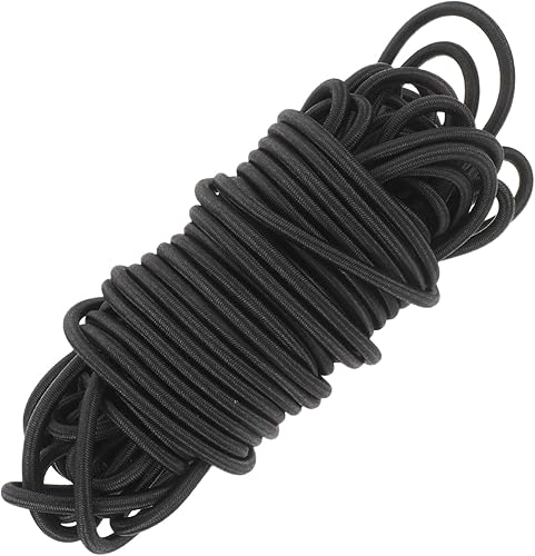 Miniatura 3 de Kisangel 2 rollos de cuerda elástica elástica para kayak, correas para zapatos, correas redondas de lona, cordón elástico resistente, cordones