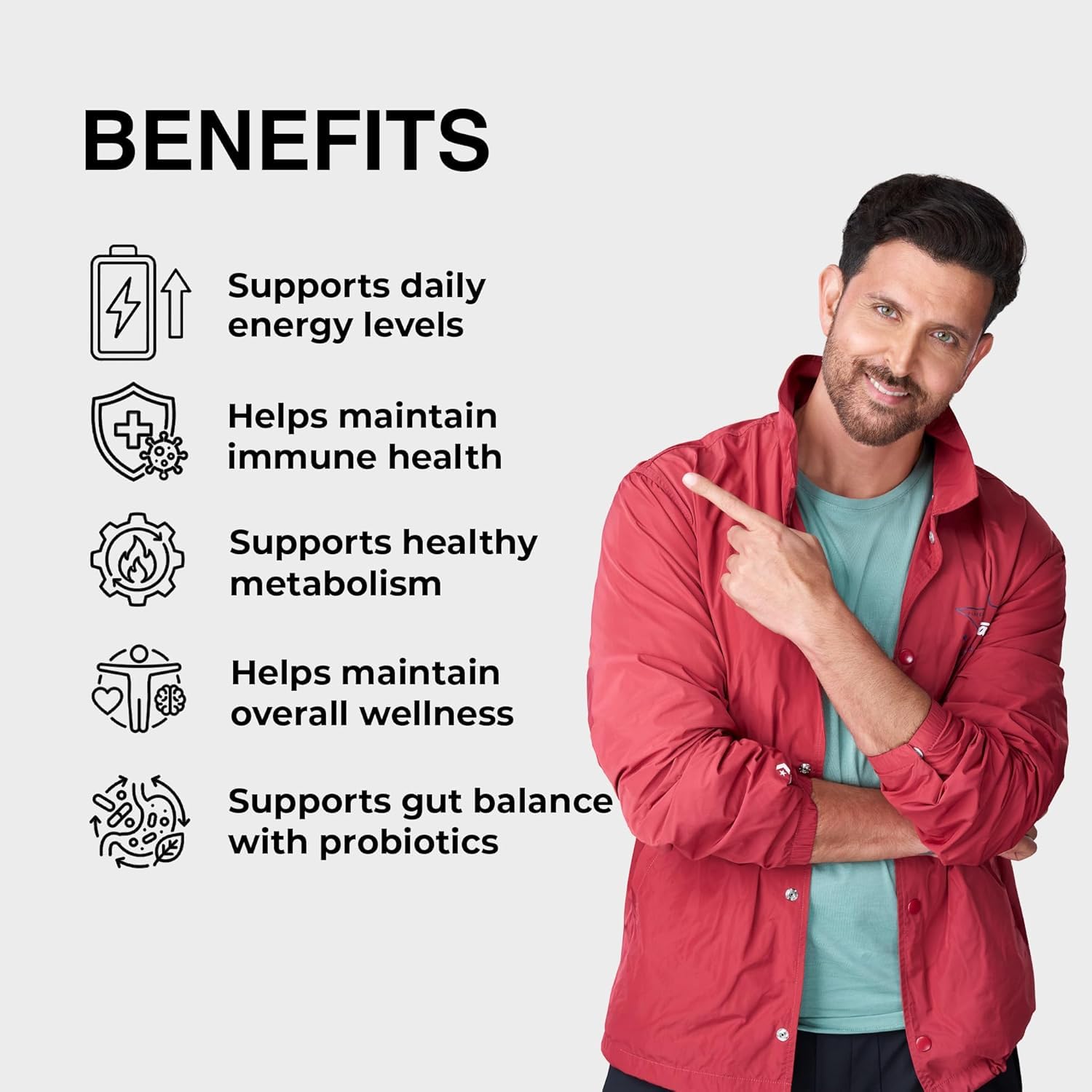 OYB Multivitamin Tablets with 24 Vital Nutrients, Probiotics & Herbs | Vitamins A, B, C, D, E, Zinc, Magnesium & Calcium | Supports Energy, Immunity & Overall Health | 60 Veg Tablets — Amazon image 3
