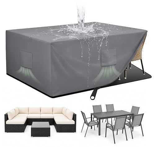 Arfntevss Patio Furniture Covers Waterproof Outdoor Table and Chair Cover