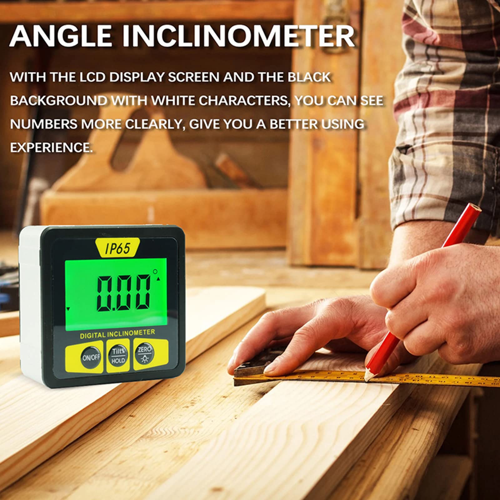 hokojix Magnetic Digital and Finder/Inclinometer/Bevel Gauge,IP65 Dust and Water Resistant