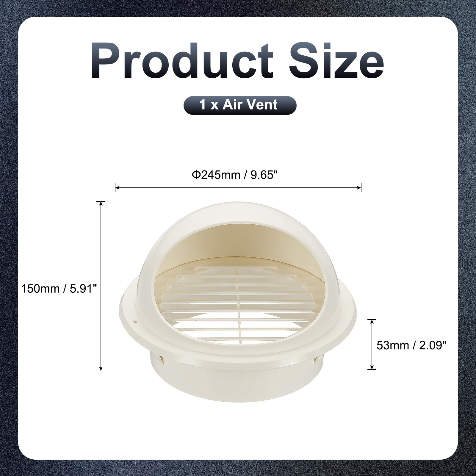 PATIKIL 7" Round Soffit Air Vents - Image 2