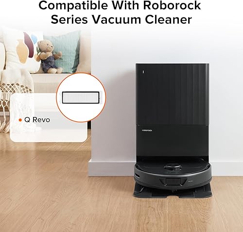 Miniatura 2 de roborock Paquete de 2 piezas de repuesto de filtro lavables compatibles solo con Q Revo y Qrevo 2R3W (no para otros modelos Qrevo)