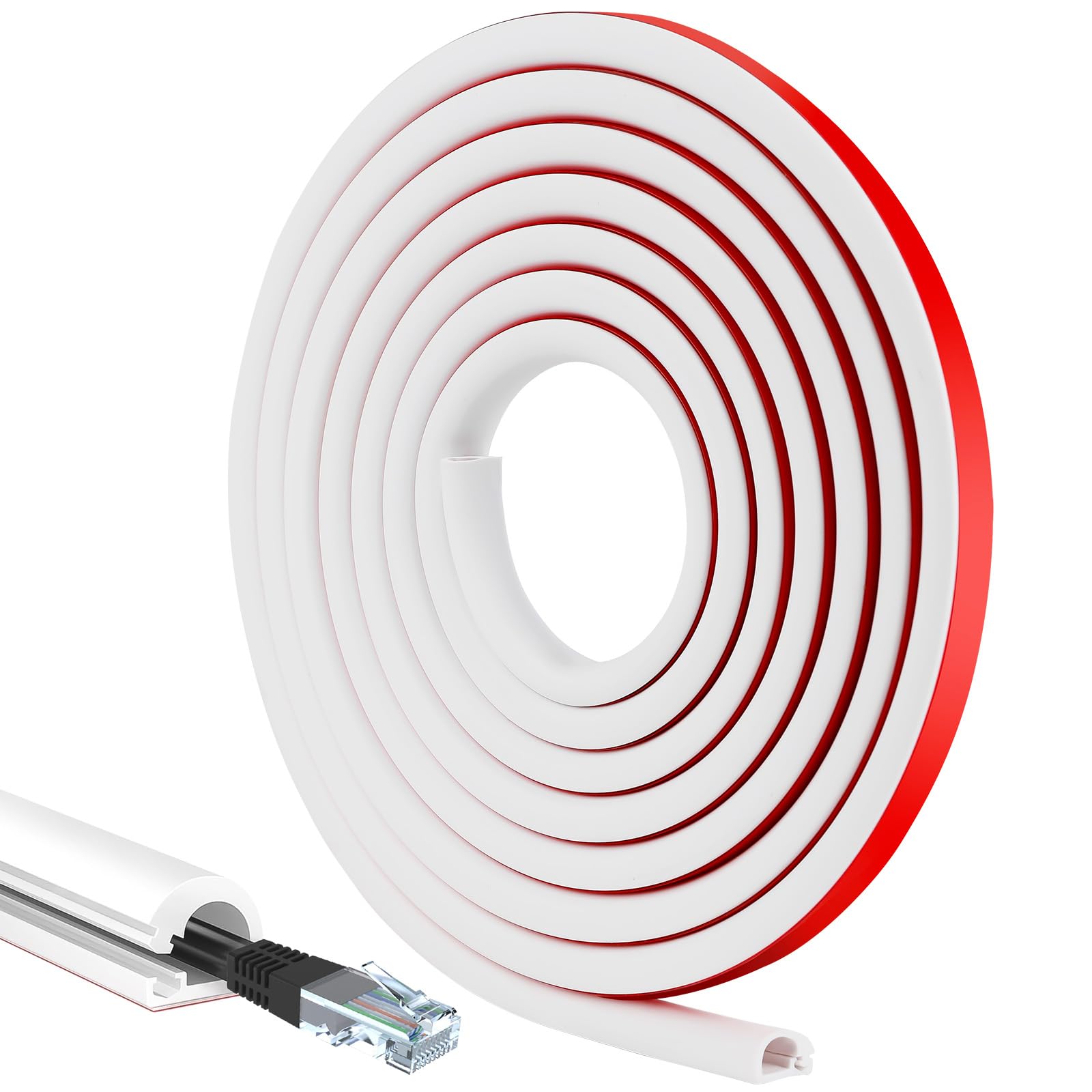 Mini Canalina Portacavi 3 Metri Passacavo In Pvc Morbido Canaline Fili Elettrici