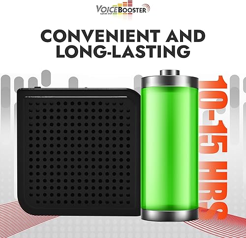 Vista 33 de Voicebooster Speak Out Amplificador de voz personal – Altavoz portátil recargable con micrófono con cable para profesores, guía turístico