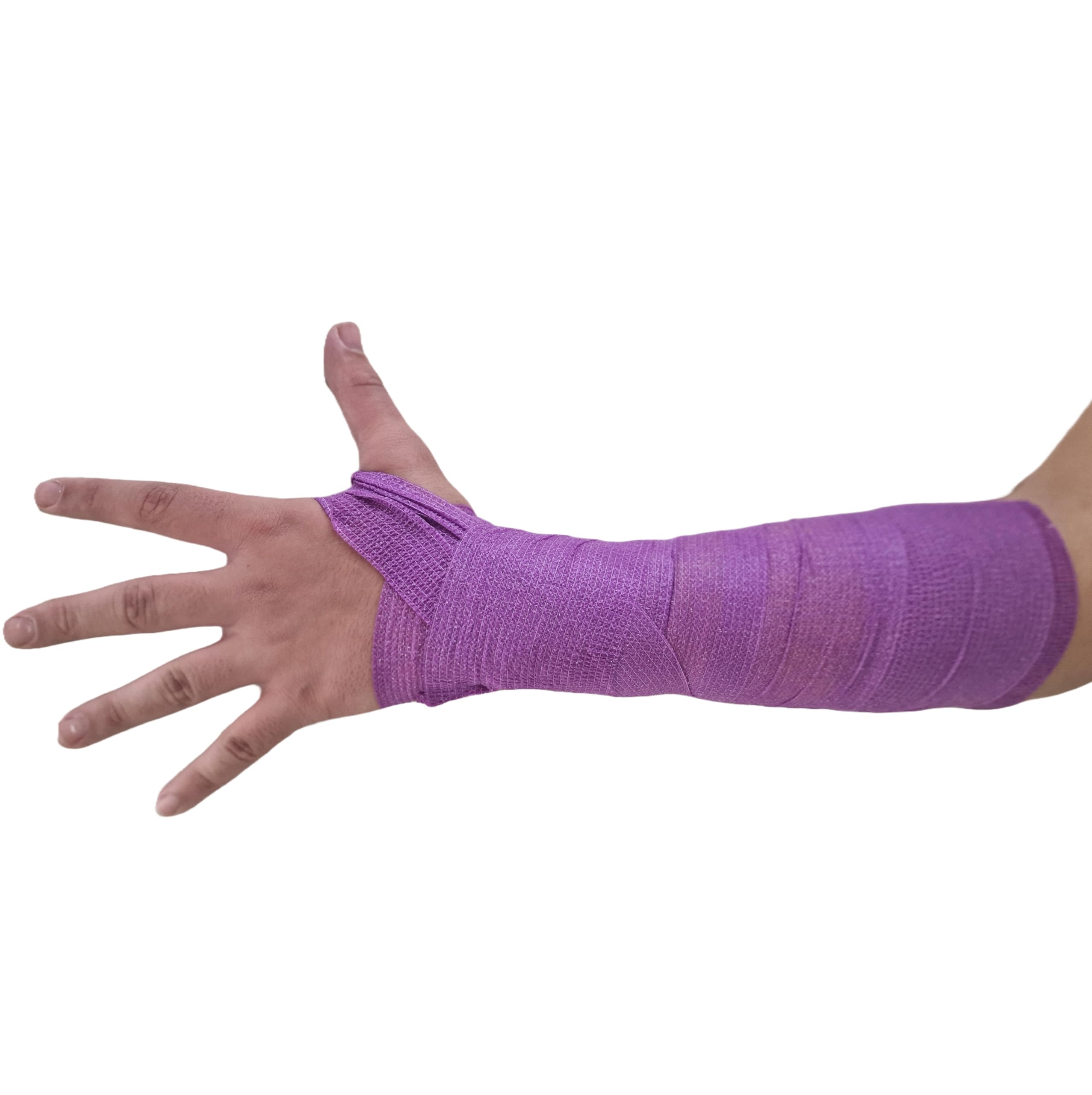 PintoMed - Bendaggio Coesivo - 6 x VIOLA - garza elastica - 6 rotoli x 5 cm x 4,5 m autoadesiva flessibile bende, primo soccorso - Wrap Cohesive Bandage - Confezione da 6